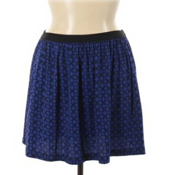 Joe Fresh Blue and Black Casual A-line Skirt Size Extra Large - Picture 5 of 5